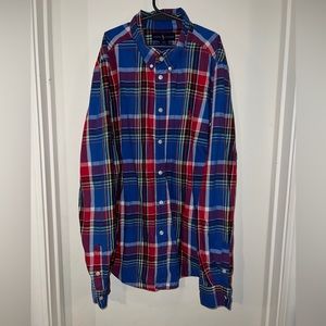 Ralph Lauren Polo Youth Size XL (18-20) Button Down Dress Shirt Plaid